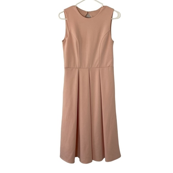 Asos Pink Midi Dress Open Back 6 - Picture 1 of 7